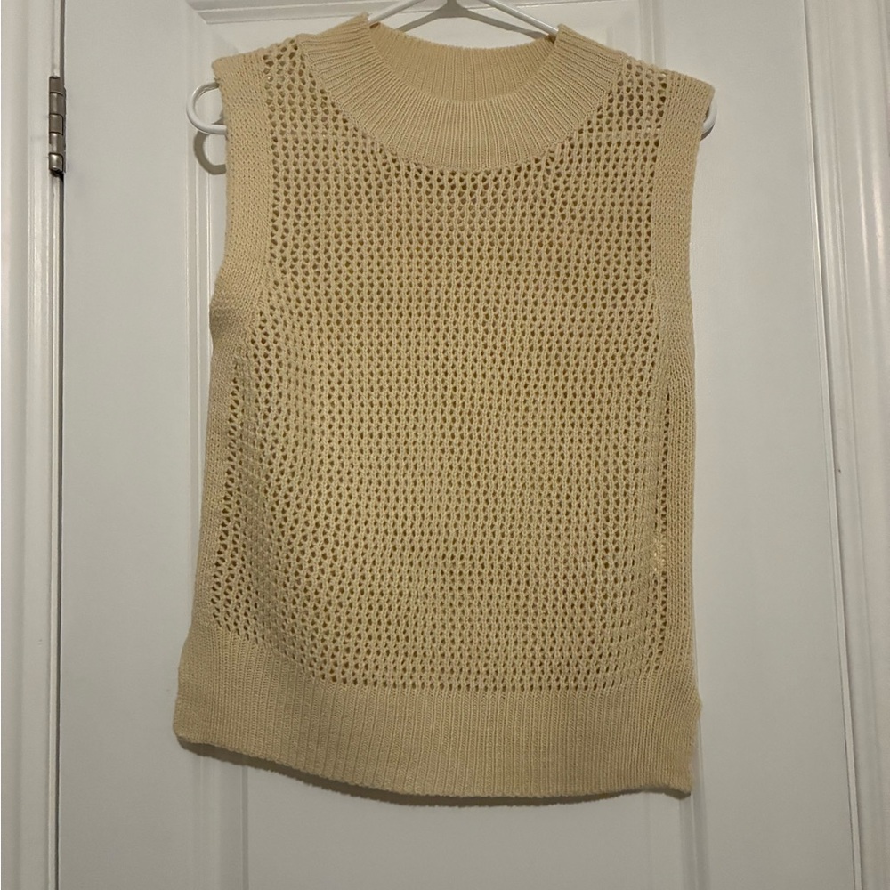 BUNDLE ITEM * Cream Sleeveless Knit Sweater NWT